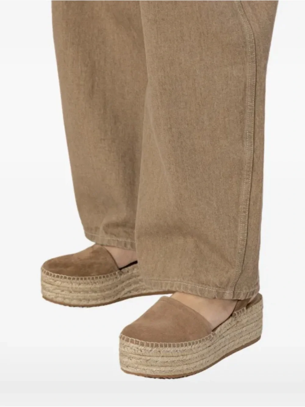 Gianvito Rossi Tan Suede Espadrille Wedge Sandals size 40.5 includes dust bag